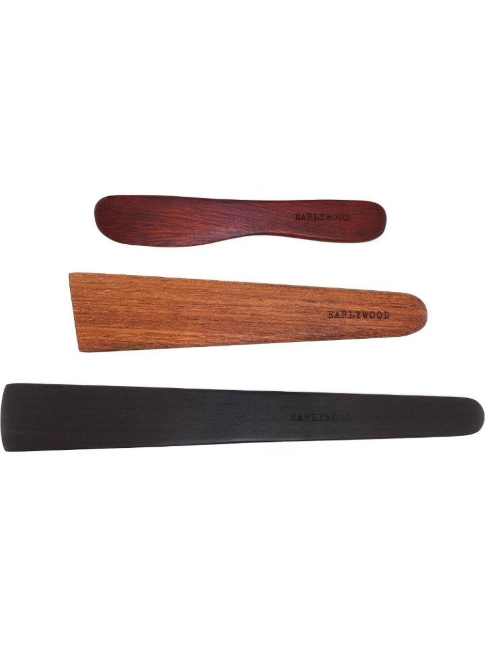 3-Piece Wooden Cooking Utensil Set - Spatula, Scraper & Stirrer - Eco-Friendly